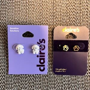 Adorable New 2 Sets of Dog Earrings.